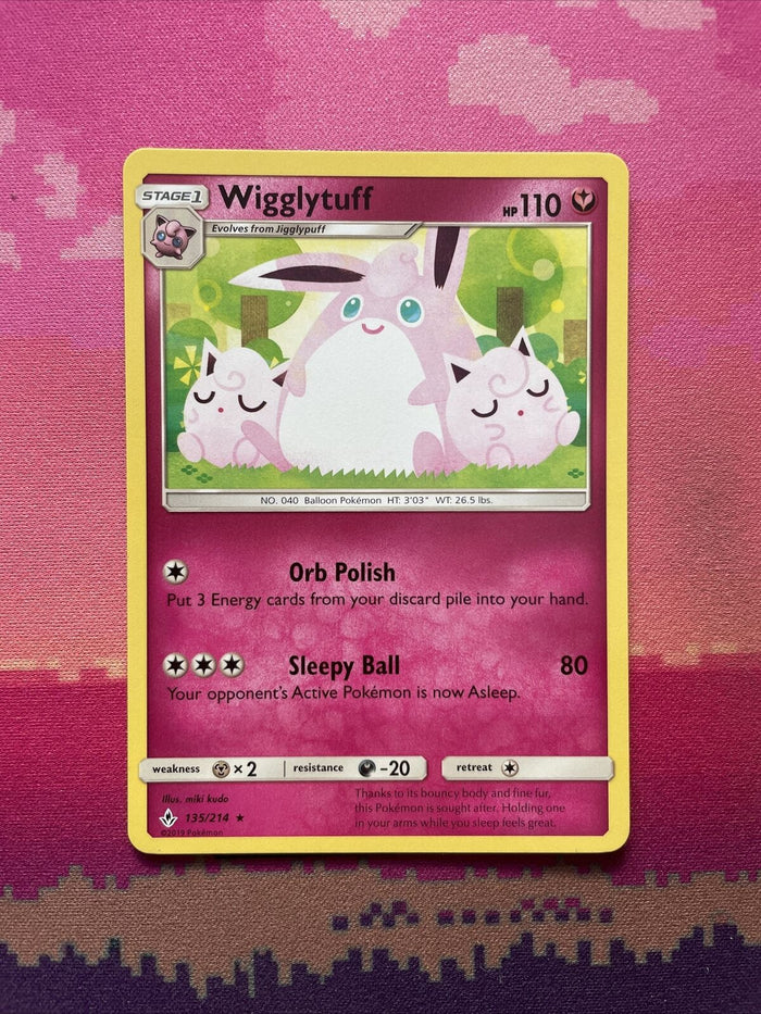 Pokemon Card Wigglytuff Unbroken Bonds Rare 135/214 Near Mint