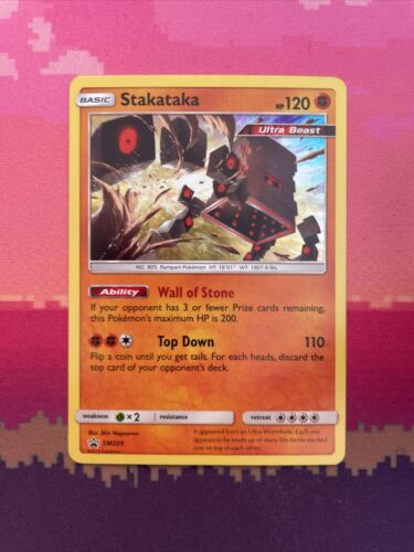 Pokemon Card Stakataka SM209 Black Star Promo Holo Near Mint