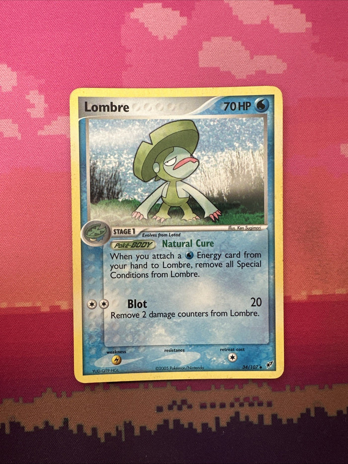 Pokemon Card Lombre EX Deoxys Uncommon 34/107 Near Mint