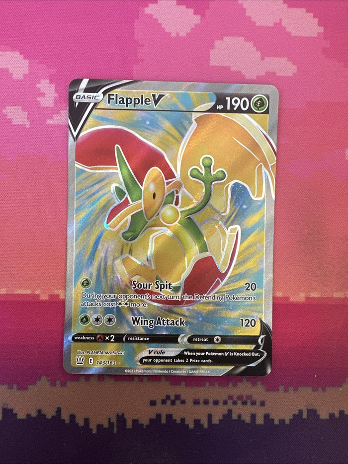 Pokemon Card Flapple V 143/163 Ultra Rare Battle Styles Near Mint