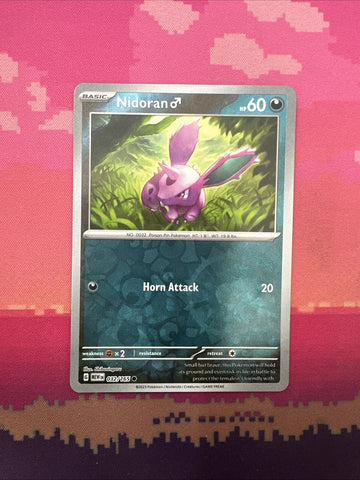 Pokemon Card Nidoran Scarlet & Violet 151 Reverse Holo 032/165 Near Mint
