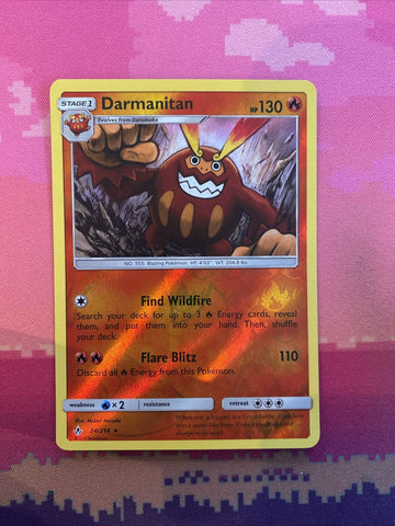 Pokemon Card Darmanitan Unbroken Bonds Reverse Holo Rare 24/214 Near Mint