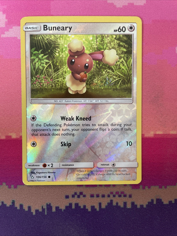 Pokemon Card Buneary Ultra Prism Reverse Holo 106/156 Near Mint