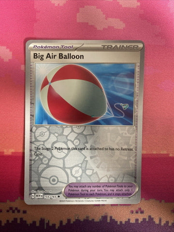 Pokemon Card Big Air Balloon Scarlet & Violet 151 Reverse Holo 155/165 Near Mint