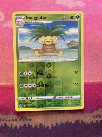 Pokemon Card Exeggutor Brilliant Stars Reverse Holo 002/172 Near Mint