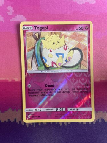 Pokemon Card Togepi Unbroken Bonds Reverse Holo 136/214 Near Mint