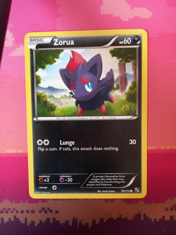 Pokemon Card Zorua Black & White Common 70/114 Near Mint