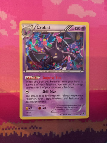 Pokemon Card Crobat Phantom Forces Cosmo Holo Rare 33/119 Near Mint