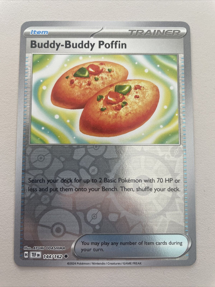 Buddy Buddy Poffin 144/162 Reverse Holo - Pokémon TCG -Temporal Forces Packfresh