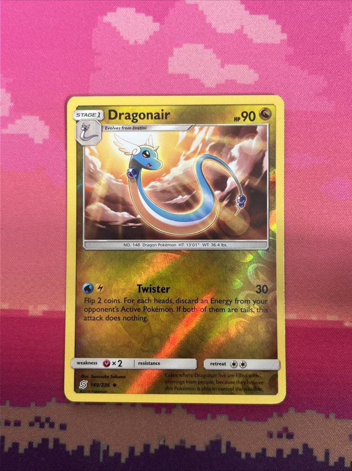 Pokemon Card Dragonair Unified Minds Reverse Holo 149/236 Near Mint