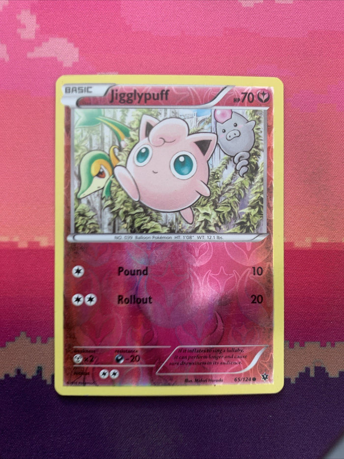 Pokemon Card Jigglypuff Fates Collide Reverse Holo 65/124 Near Mint