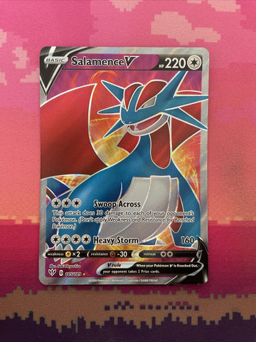 Pokemon Card Salamence V 185/189 Ultra Rare Darkness Ablaze Near Mint