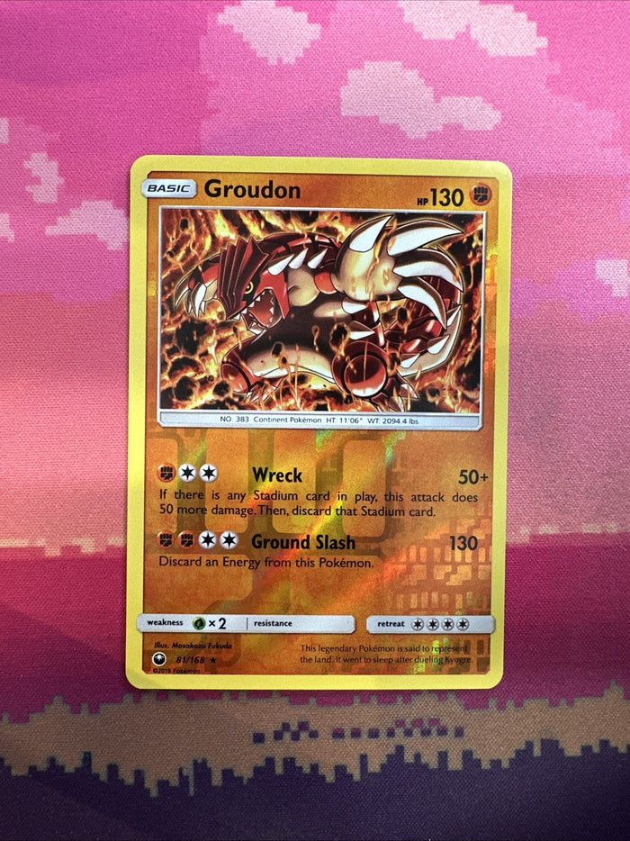 Pokemon Card Groudon Celestial Storm Reverse Holo Rare 81/168 Near Mint