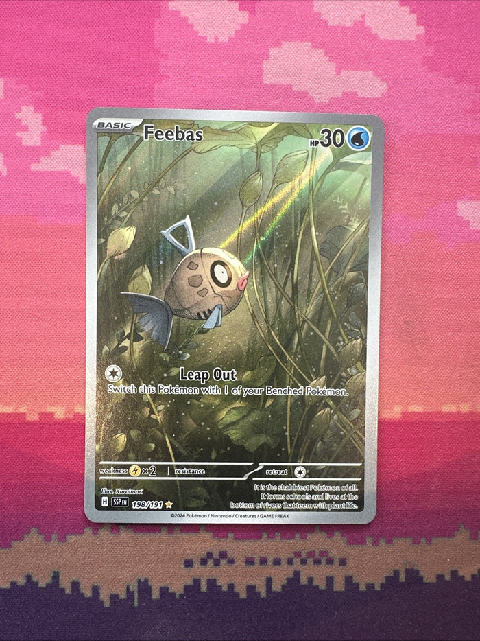 Pokemon Card Feebas 198/191 Illustration Rare Surging Sparks Near Mint