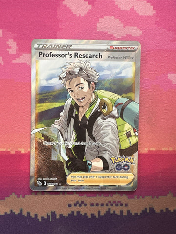 Pokemon Card Professor's Research 078/078 Ultra Rare Pokemon Go Near Mint