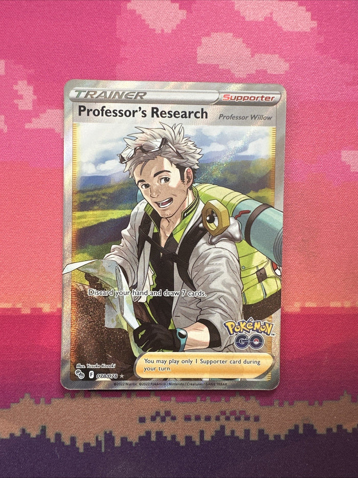 Pokemon Card Professor's Research 078/078 Ultra Rare Pokemon Go Near Mint