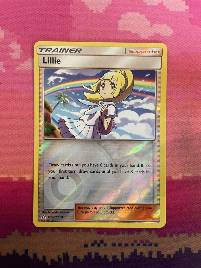 Pokemon Card Lillie Ultra Prism Reverse Holo Uncommon 125/156 Near Mint