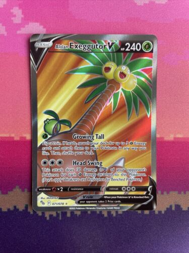 Pokemon Card Alolan Exeggutor V 071/078 Ultra Rare Pokemon Go Near Mint