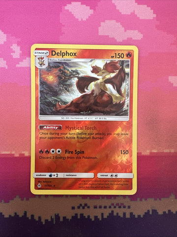 Pokemon Card Delphox Forbidden Light Reverse Holo Rare 17/131 Near Mint