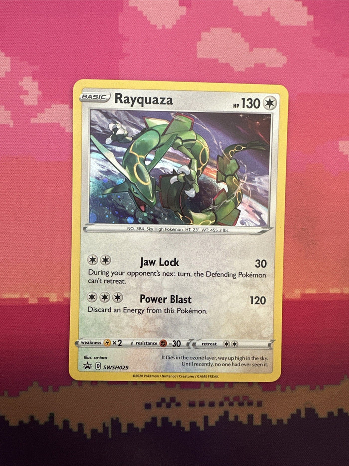 Pokemon Card Rayquaza SWSH029 Black Star Promo Near Mint