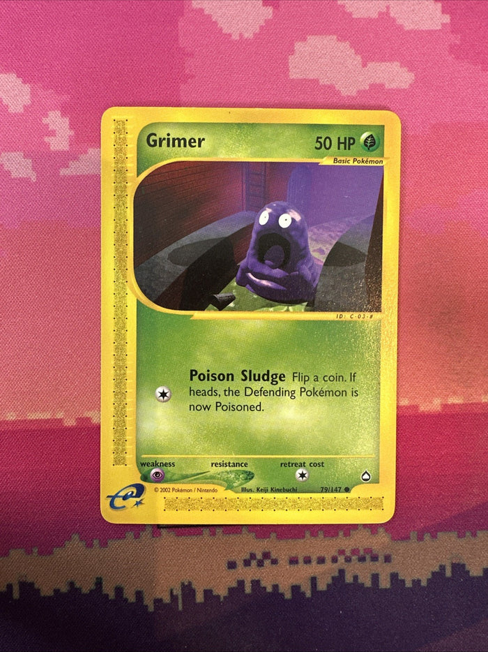 Pokemon Card Grimer Aquapolis Common 79/147 Near Mint
