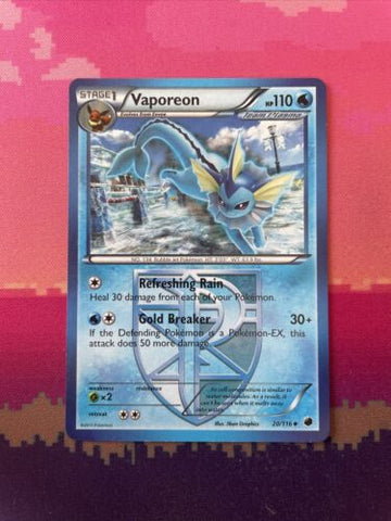 Pokemon Card Vaporeon Plasma Freeze Uncommon 20/116 Near Mint