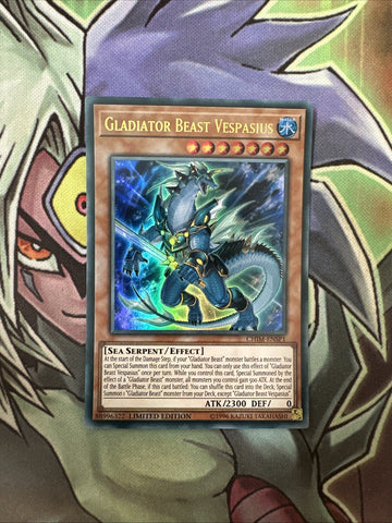 CHIM-ENSP1 Gladiator Beast Vespasius Ultera Rare Limited Edition NM Yugioh Card