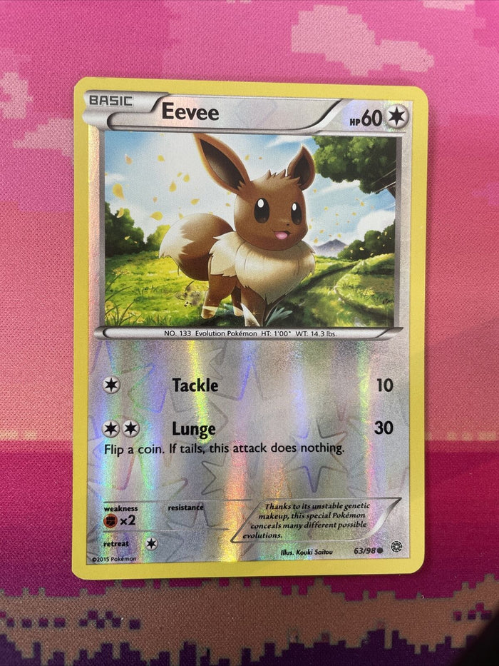 Pokemon Card Eevee Ancient Origins Reverse Holo 63/98 Near Mint