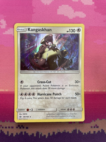 Pokemon Card Kangaskhan Sun & Moon Holo Rare 99/149 Near Mint
