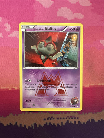 Pokemon Card Team Magma's Baltoy Double Crisis Common 10/34 Near Mint
