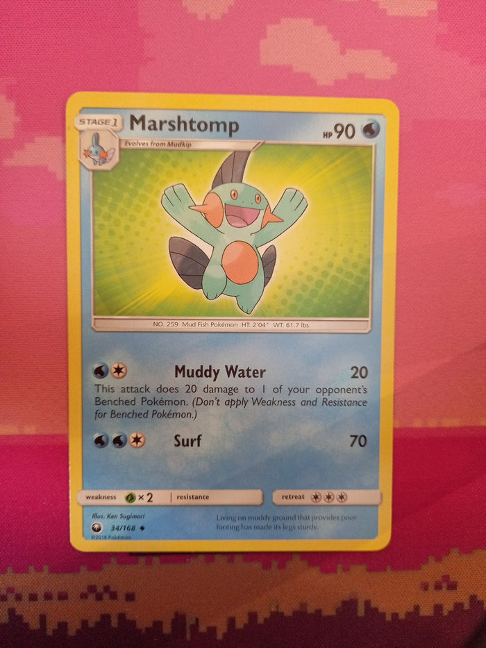 Pokemon Card Marshtomp Celestial Storm Uncommon 34/168 Near Mint