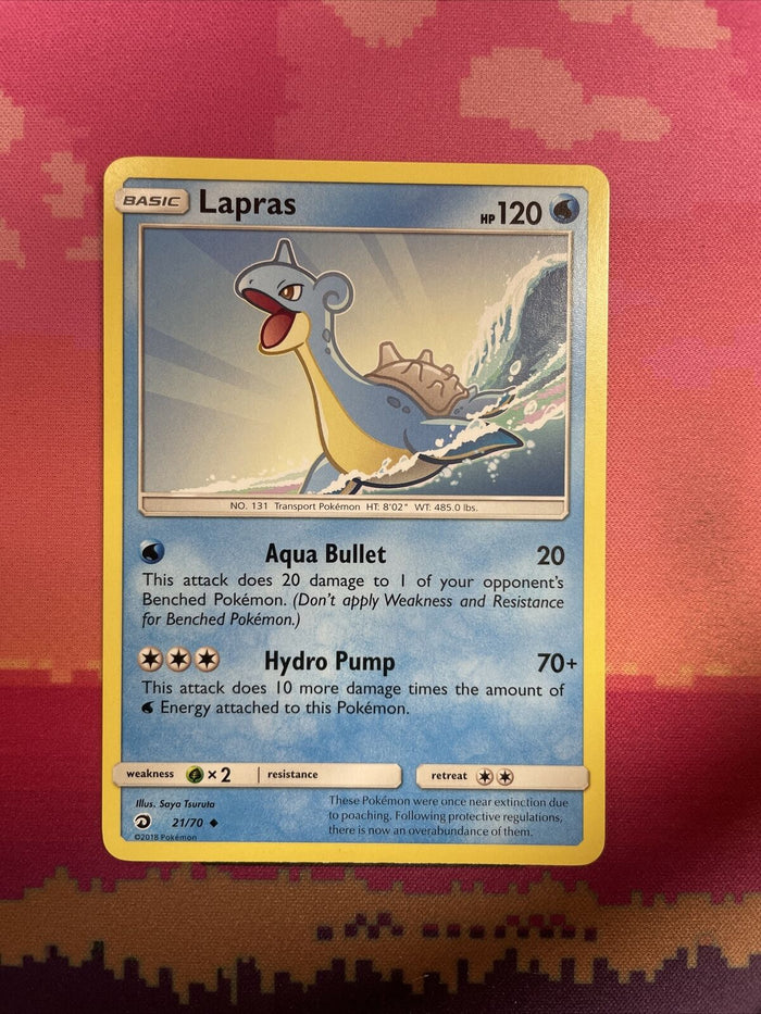 Pokemon Card Lapras Dragon Majesty Uncommon 21/70 Near Mint