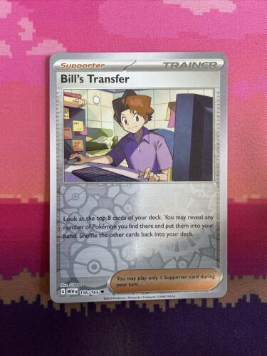 Pokemon Card Bill's Transfer Pokemon 151 Reverse Holo 156/165 Near Mint