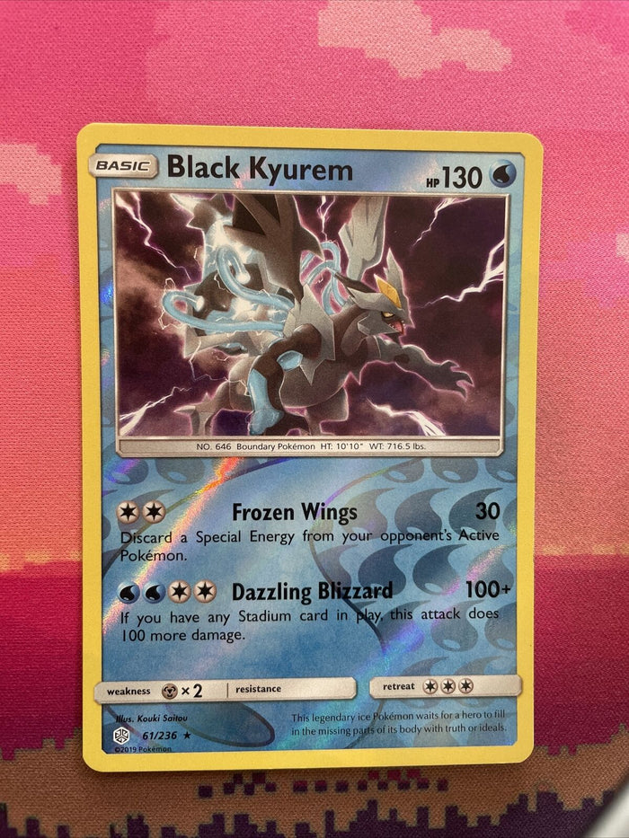 Pokemon Card Black Kyurem Cosmic Eclipse Reverse Holo Rare 61/236 Near Mint
