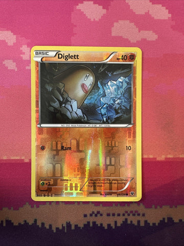 Pokemon Card Diglett Fates Collide Reverse Holo 36/124 Near Mint