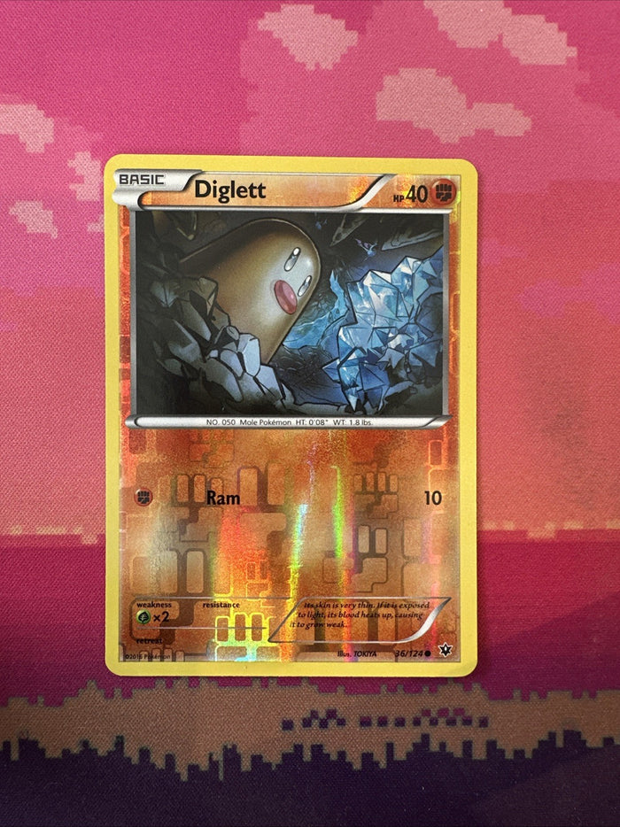 Pokemon Card Diglett Fates Collide Reverse Holo 36/124 Near Mint