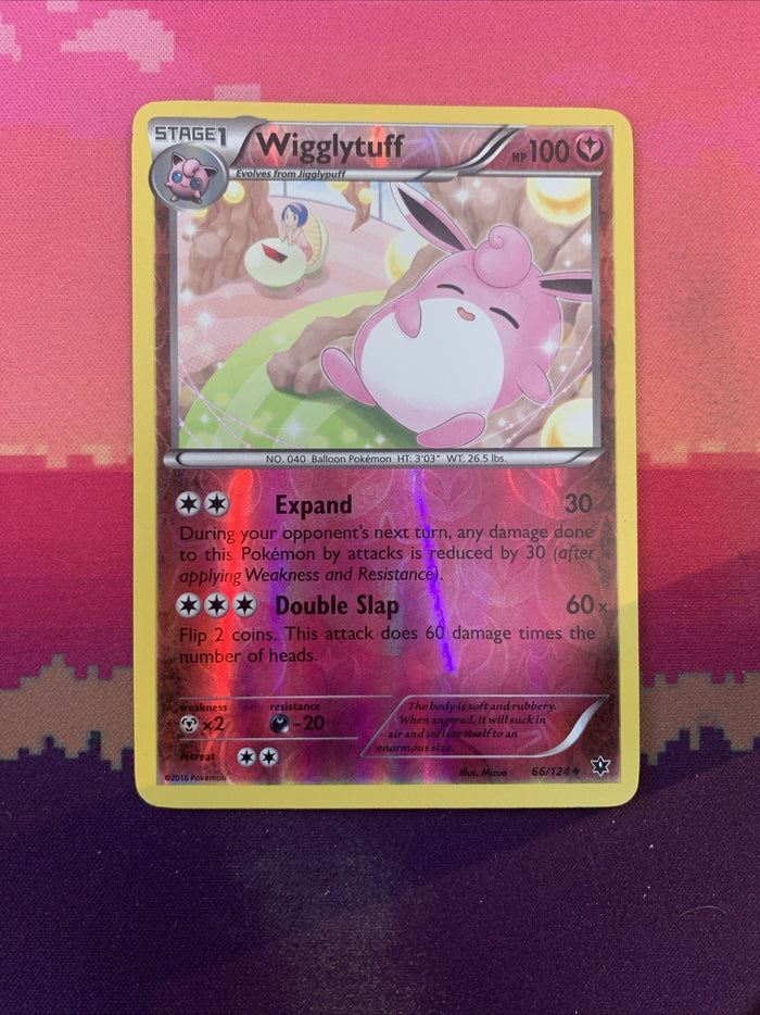Pokemon Card Wigglytuff Fates Collide Reverse Holo 66/124 Near Mint