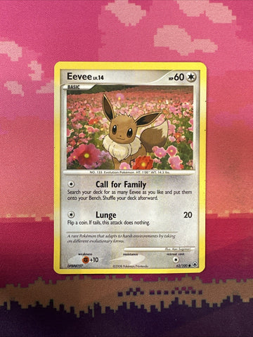 Pokemon Card Eevee Majestic Dawn Common 62/100 Near Mint