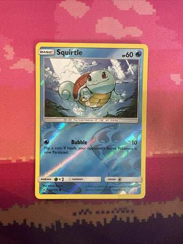 Pokemon Card Squirtle Unbroken Bonds Reverse Holo 33/214 Near Mint