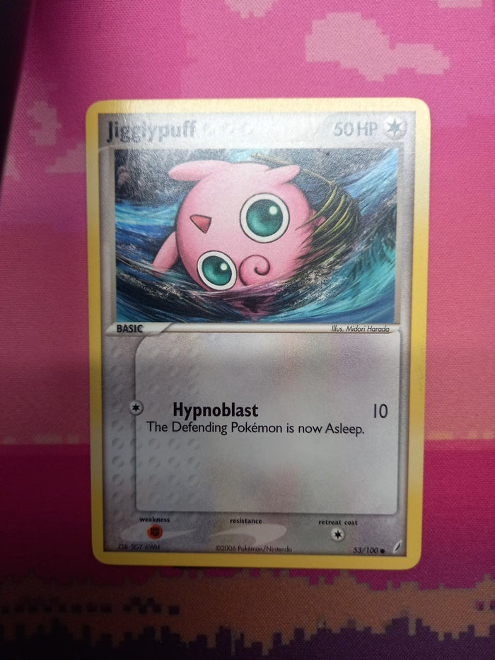 Pokemon Card Jigglypuff EX Crystal Guardians Common 53/100 Near Mint