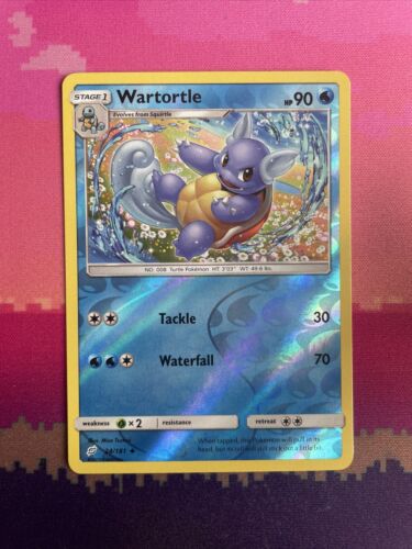 Pokemon Card Wartortle Team Up Reverse Holo Uncommon 24/181 Near Mint