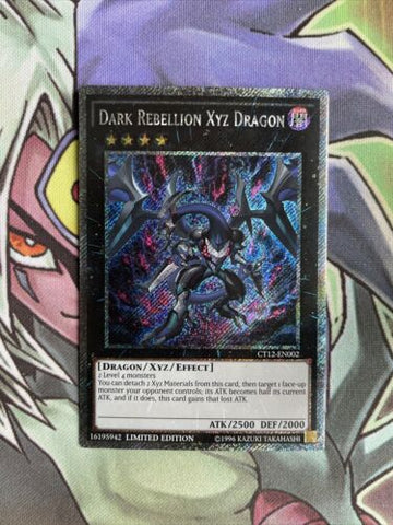 CT12-EN002 Dark Rebellion XYZ Dragon Platinum Rare Near Mint Yugioh Card