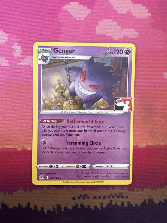 Pokemon Card Gengar Prize Pack Rare 066/196 Near Mint