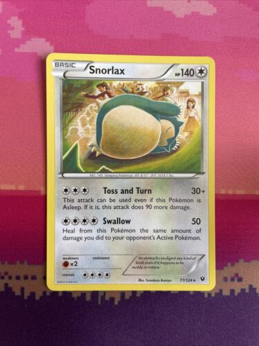 Pokemon Card Snorlax Fates Collide Rare 77/124 Near Mint