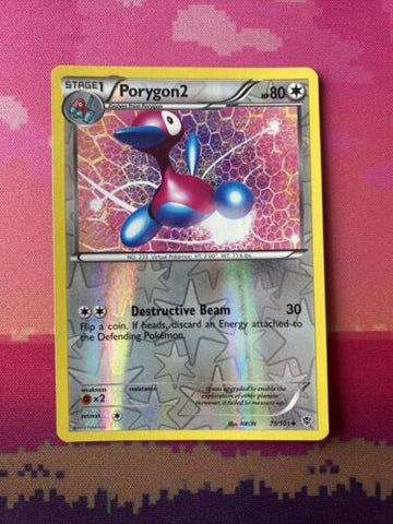 Pokemon Card Porygon2 Plasma Blast Reverse Holo 73/101 Near Mint