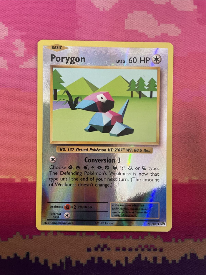 Pokemon Card Porygon Evolutions Reverse Holo 71/108 Near Mint