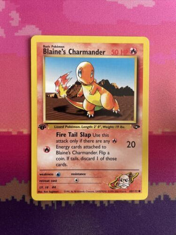 Pokemon Card Blaine's Charmander Gym Challenge 1st Edition 60/132 Near Mint