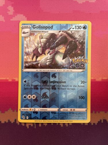 Pokemon Card Golisopod Pokemon Go Reverse Holo 026/078 Near Mint