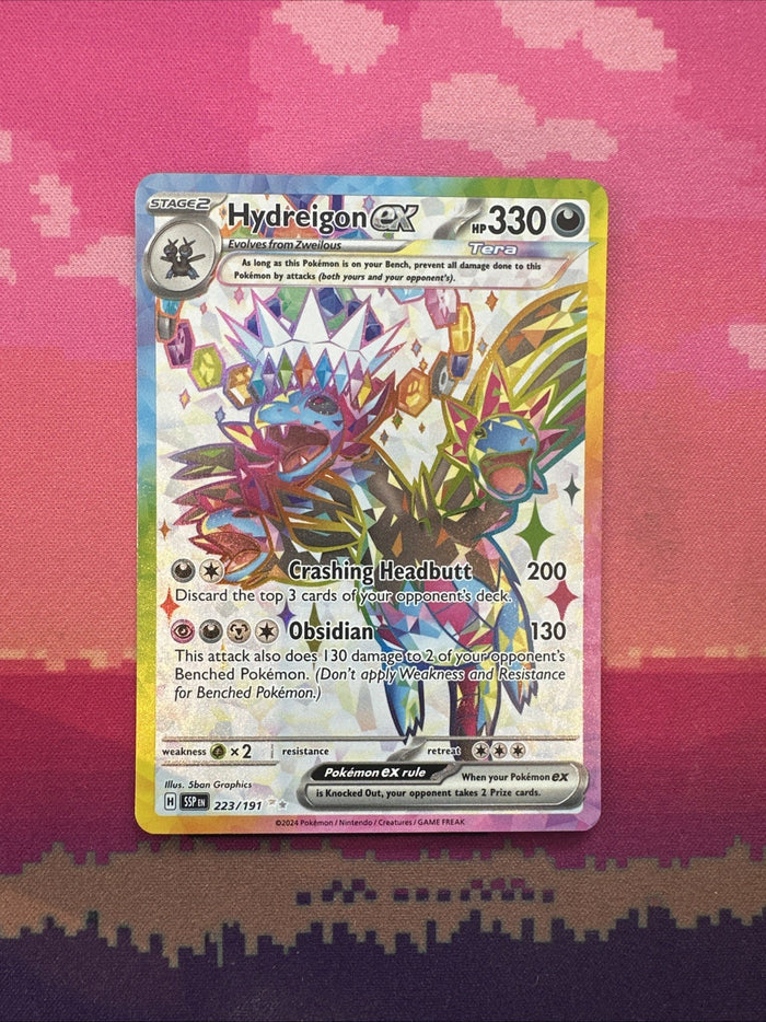 Pokemon Card Hydreigon ex 223/191 Ultra Rare Surging Sparks Near Mint