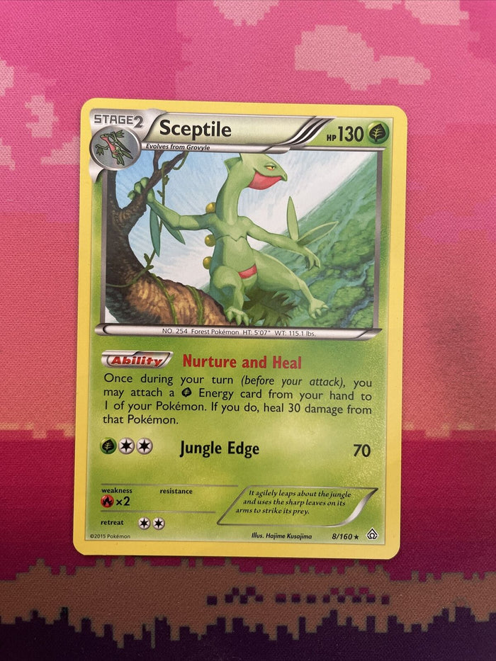 Pokemon Card Sceptile Primal Clash Rare 8/160 Near Mint
